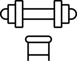 Dumbbell Line Icon vector