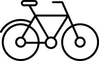 icono de línea de bicicleta vector