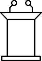 Podium Line Icon vector