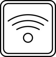 icono de línea wifi vector