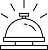 Hotel Bell Line Icon vector