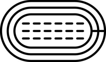 Running Track Line Icon vector
