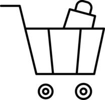 Cart Line Icon vector