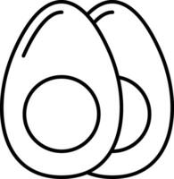 Boiled Egg Line Icon vector