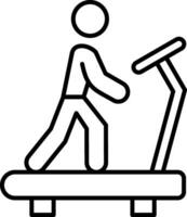 Treadmill Line Icon vector