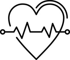 Heart Rate Line Icon vector