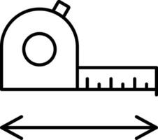 Measurement Line Icon vector