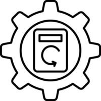 Process Data Line Icon vector