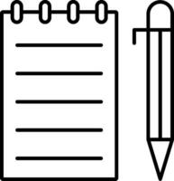 Notes Line Icon vector