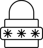 Password Line Icon vector