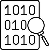 Code Search Line Icon vector