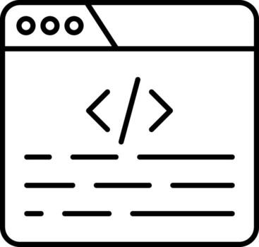 Coding Line Icon vector