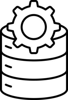 Database Management Line Icon vector