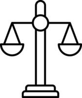 Law Line Icon vector