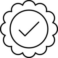 Approved Line Icon vector