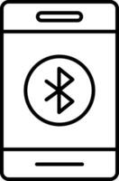 Bluetooth Line Icon vector