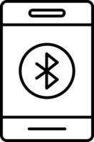 icono de línea bluetooth vector