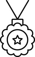 Medallion Line Icon vector