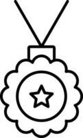 Medallion Line Icon vector