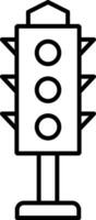 Traffic Lights Line Icon vector