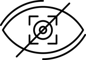 Visibility Off Line Icon vector