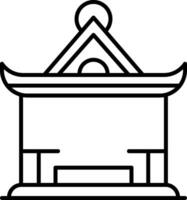 Pavilion Line Icon vector