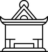 Pavilion Line Icon vector