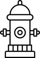 Fire Hydrant Line Icon vector