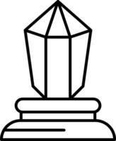 cristal línea icono vector