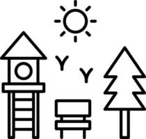 Playground Line Icon vector
