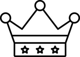 Crown Line Icon vector