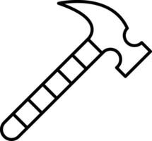 Hammer Line Icon vector