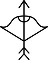 Crossbow Line Icon vector
