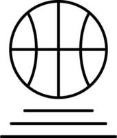 icono de línea de baloncesto vector