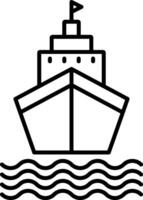 Ship Line Icon vector