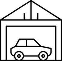 Garage Line Icon vector