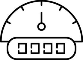 Tachometer Line Icon vector