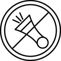 No Horn Line Icon vector