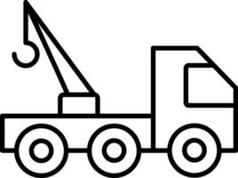 Tow Truck Line Icon vector