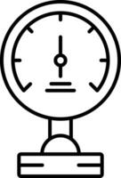 Pressure Meter Line Icon vector