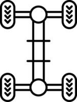 Chassis Line Icon vector
