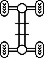 Chassis Line Icon vector