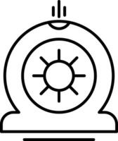 Flat Tire Line Icon vector