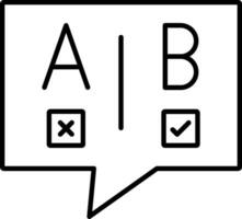 Ab Testing Line Icon vector