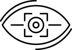 Vision Line Icon vector