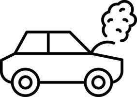 Broken Car Line Icon vector