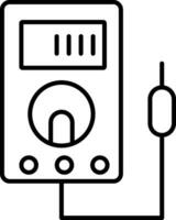 Voltmeter Line Icon vector