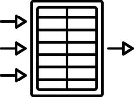 aire filtrar línea icono vector