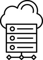 Data Storage Line Icon vector