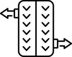 rueda alineación línea icono vector